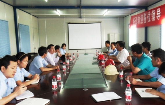 集团总裁到泰州项目检查指导事情